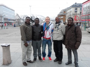 With Ugandan who I met in Tromso