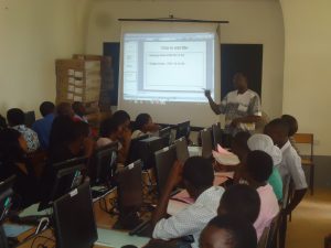 Kal training community members in ICT. Students could support such training programs too.